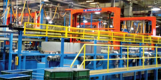 Fer en aluminium de société de Wuxi Trelleborg phosphatant la chaîne de production automatique